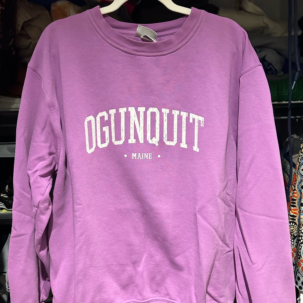 Vintage Purple Ogunquit Maine Sweatshirt Size Large